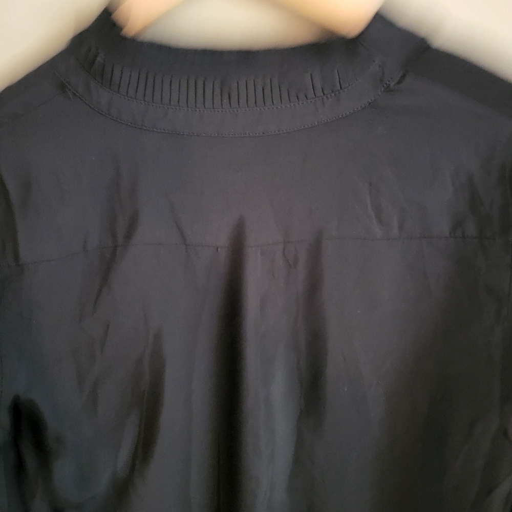 Calvin Klein Black Blouse with Pleated accents, size M - Picture 5 of 16